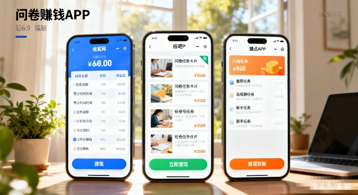 填写调查问卷就能赚钱的平台有哪些？这三个app都是做调查赚钱的