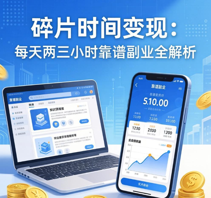碎片时间变现:每天两三小时靠谱副业全解析 碎片时间变现:每天两三小时靠谱副业全解析