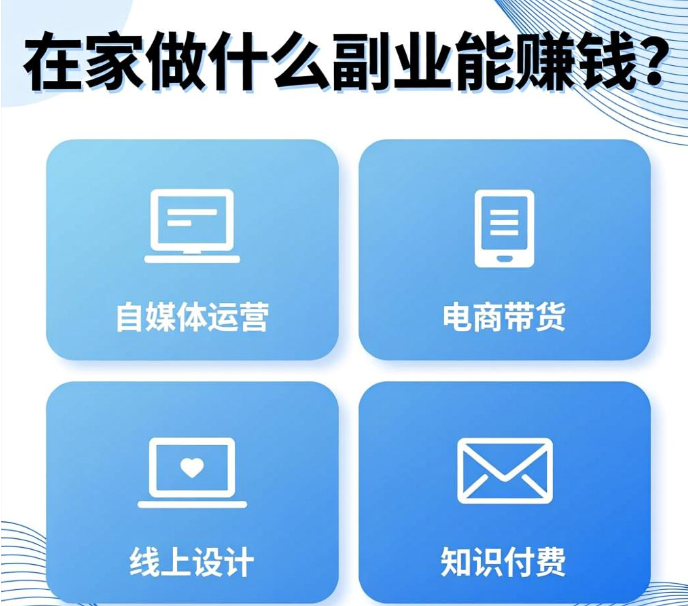 在家做什么副业能赚钱？推荐做这四种副业兼职收益不错