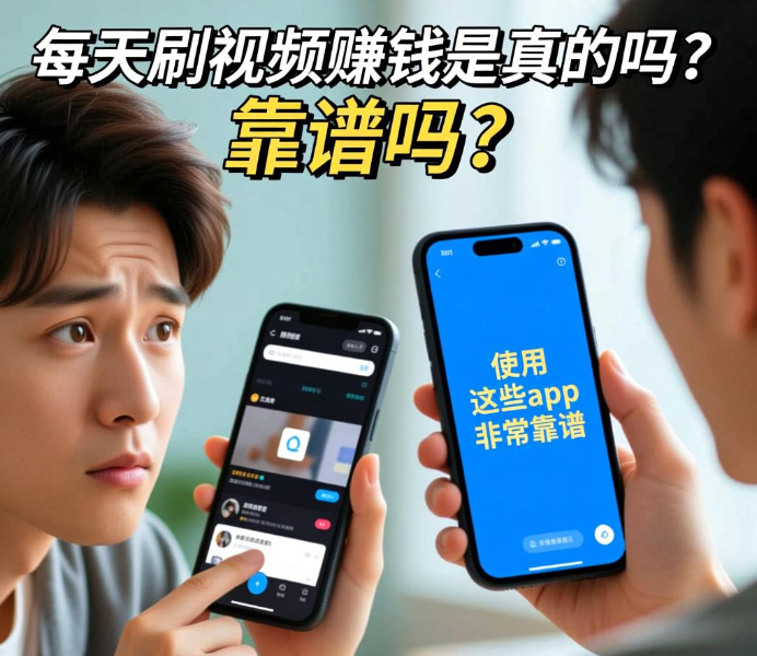 每天刷视频赚钱是真的吗？靠谱吗？用这几个app非常靠谱