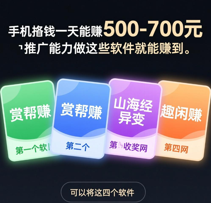 用哪个软件能轻松日赚300-500元，手机每天赚几百的app分享