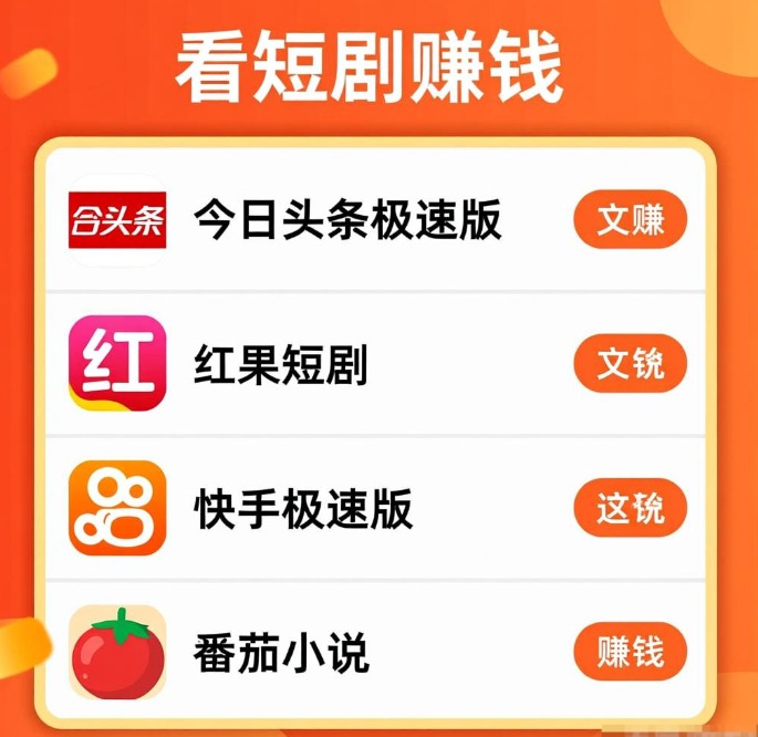 真正能看短剧赚钱的app有哪些？这几款软件都可以看短剧赚钱