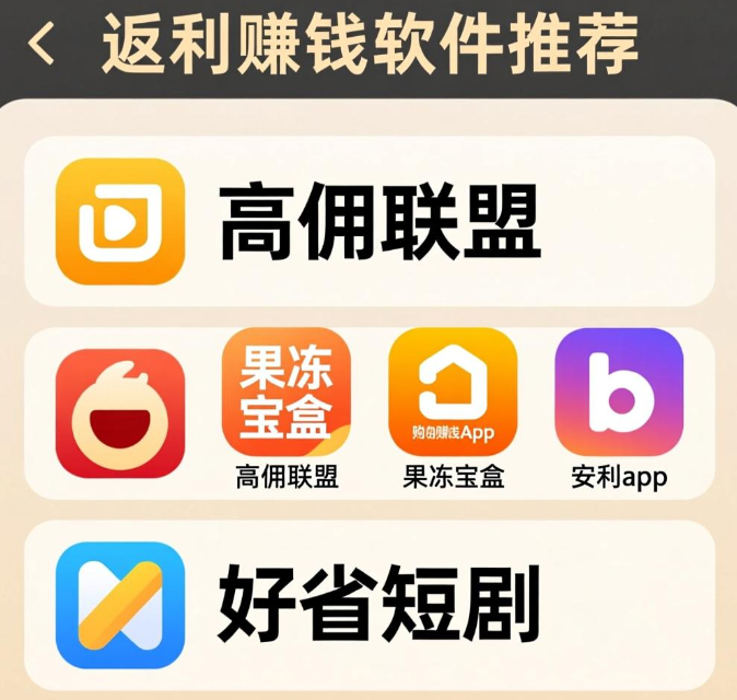 消费返利赚钱软件推荐,这四款都是购物返佣赚钱app 消费返利赚钱软件推荐,这四款都是购物返佣赚钱app