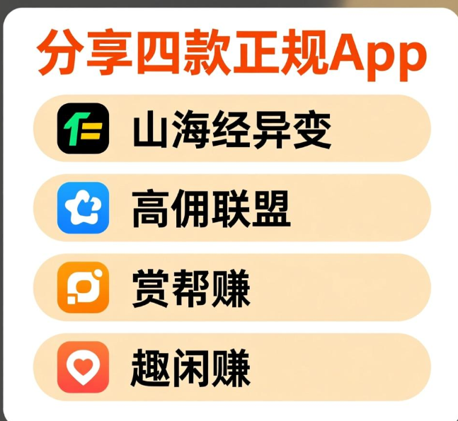 官方认可公认赚钱快的软件，这四款app都是赚钱快又靠谱的