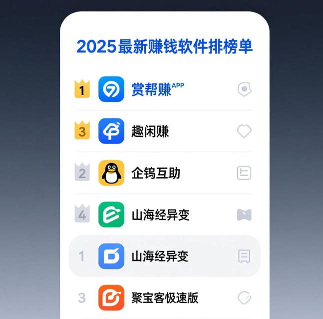 2025年赚钱软件排行榜最新,真正赚钱快又靠谱的app排名 2025年赚钱软件排行榜最新,真正赚钱快又靠谱的app排名