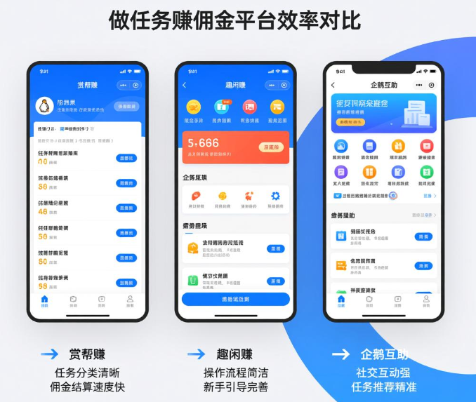 正规一单一结的做任务赚佣金平台推荐，这三个软件都很靠谱赚钱