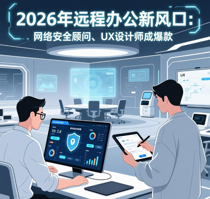 2026年远程办公新风口：网络安全顾问、UX设计师成爆款