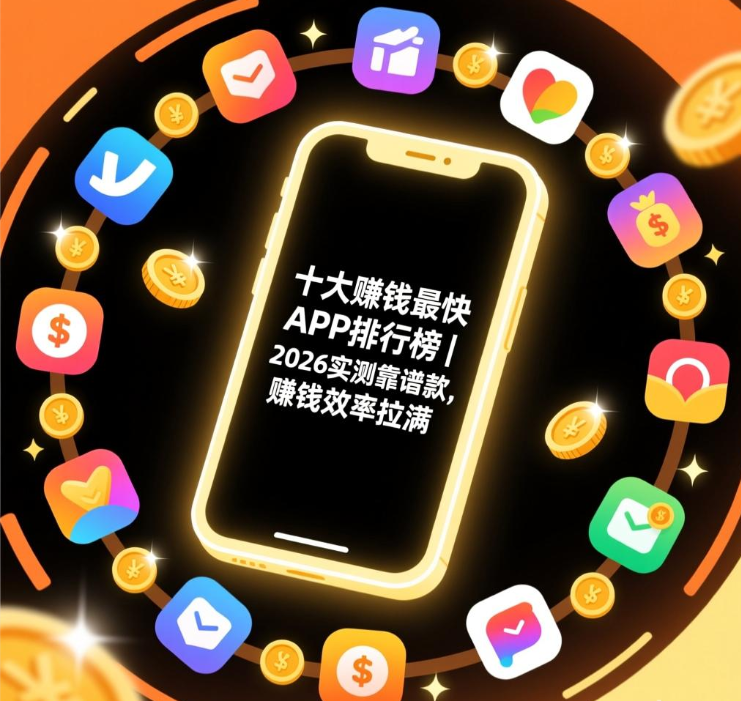 十大赚钱最快APP排行榜｜2026实测靠谱款，赚钱效率拉满
