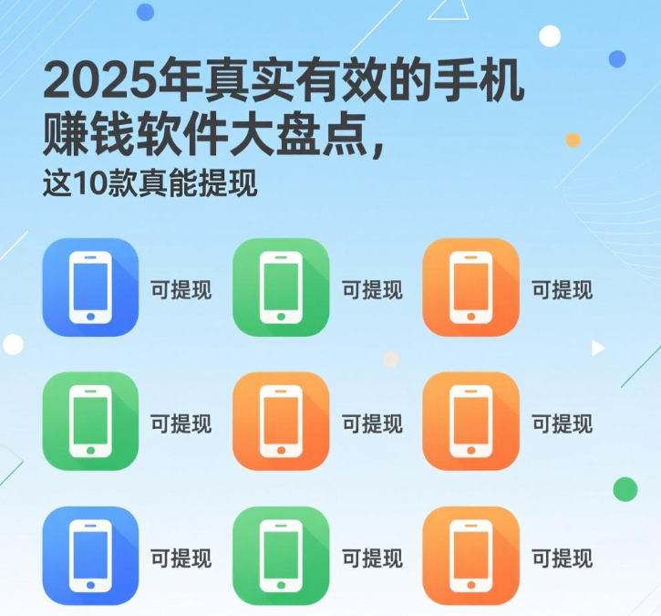 2025年真实有效的手机赚钱软件大盘点，这10款真能提现