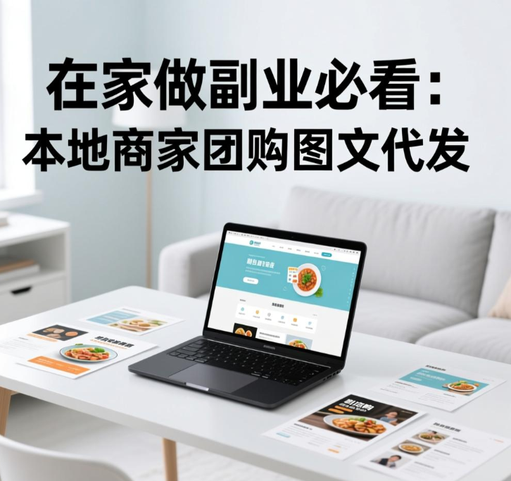 在家做副业必看：本地商家团购图文代发