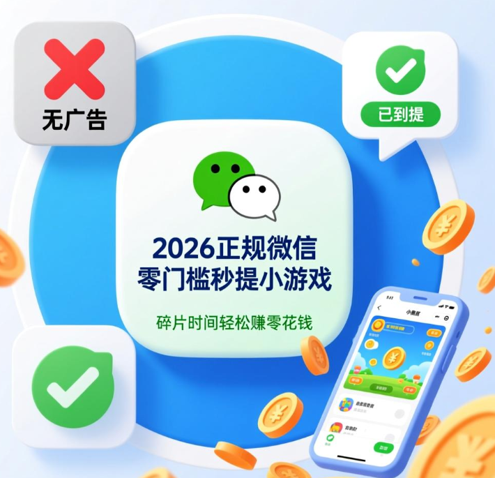 零门槛微信赚钱小游戏 正规无广告，碎片时间轻松赚零花钱