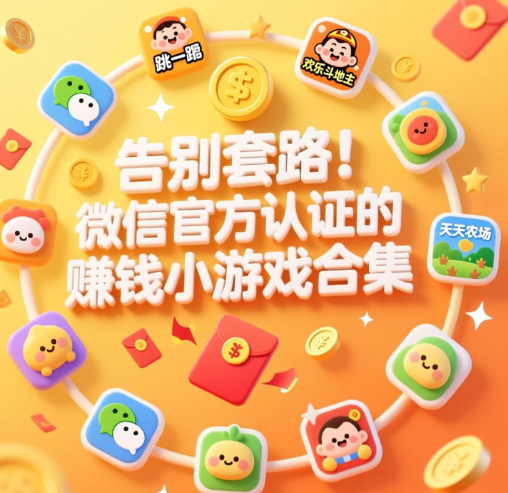 告别套路！微信官方认证的赚钱小游戏合集，安全又靠谱