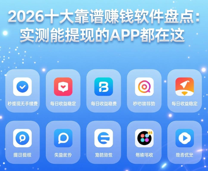 2026十大靠谱赚钱软件盘点:实测能提现的APP都在这 2026十大靠谱赚钱软件盘点:实测能提现的APP都在这