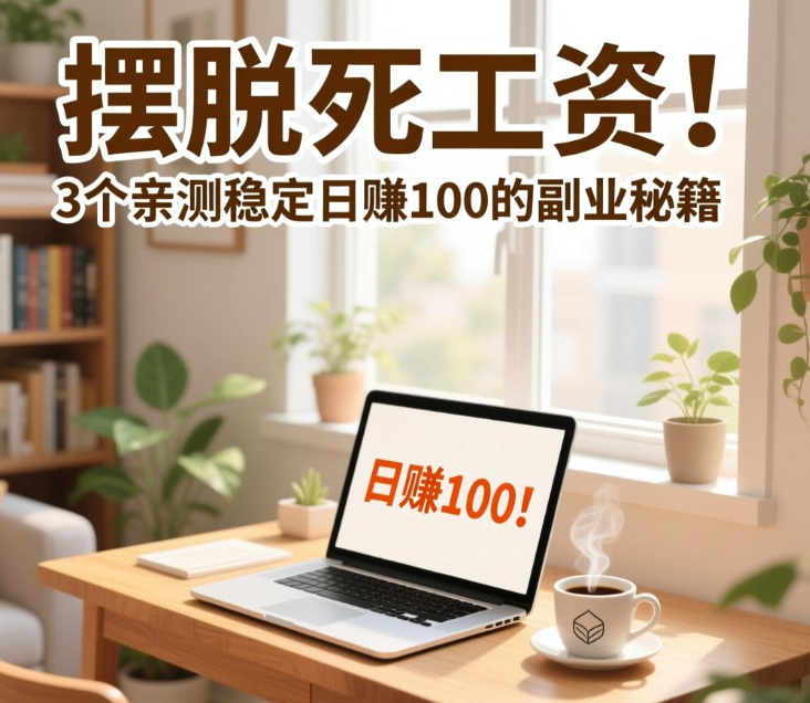摆脱死工资！3个亲测稳定日赚100的副业秘籍