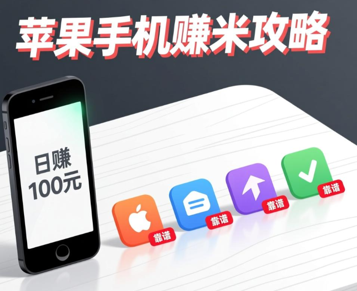 苹果手机日赚100元攻略：这几款靠谱软件亲测有效