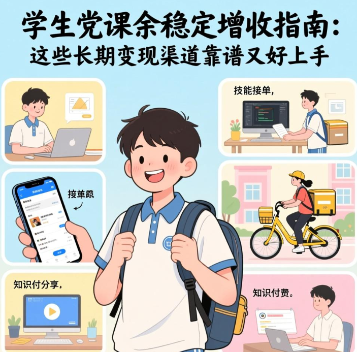 学生党课余稳定增收指南：这些长期变现渠道靠谱又好上手