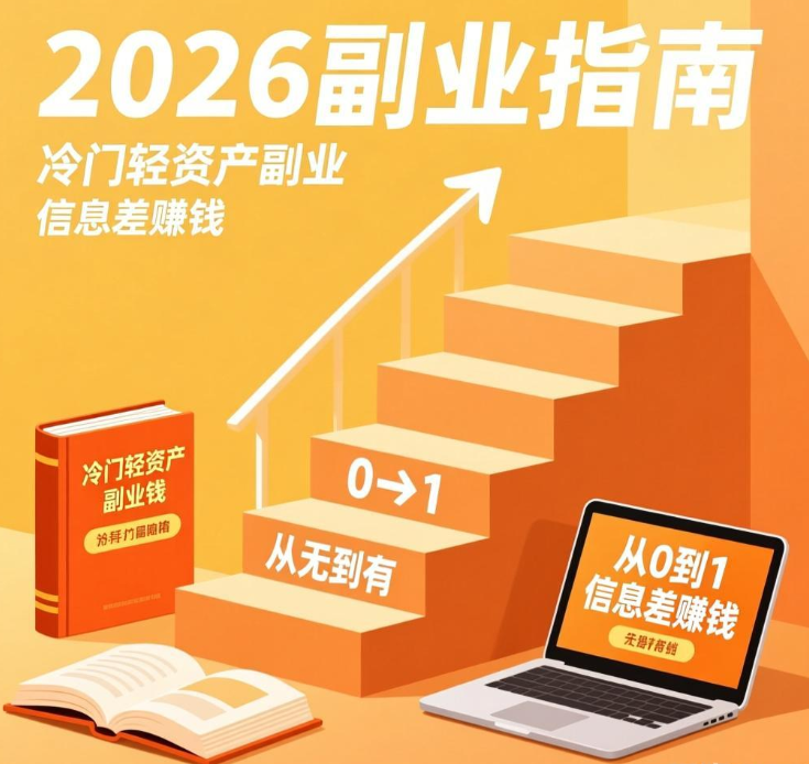 新手必看，2026副业指南，从0到1，找到你的赚钱路径，才是最快捷径