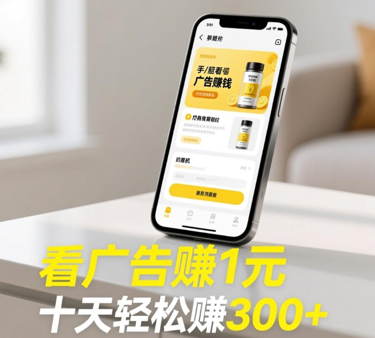 0投入，手机看广告赚钱一个1元，十天轻松赚300+！