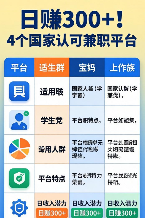 日赚300+！4个国家认可兼职平台，学生党、宝妈、上班族都能做
