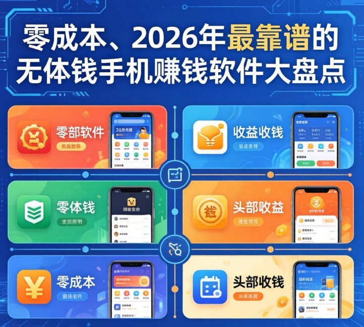 不用本钱也能赚！这些手机赚钱软件新手秒上手