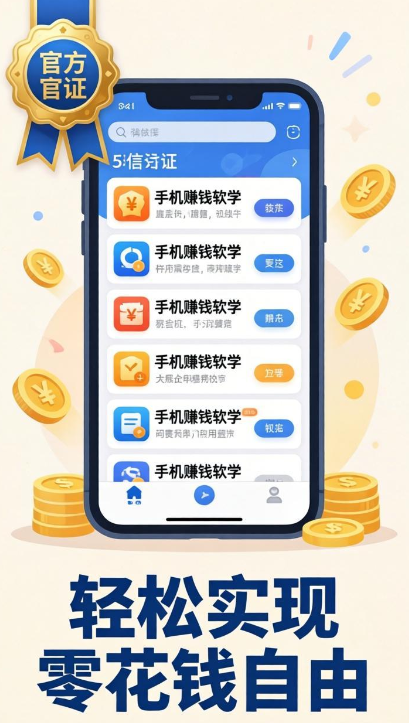 官方认证!5个手机赚钱软件,轻松实现零花钱自由 官方认证!5个手机赚钱软件,轻松实现零花钱自由