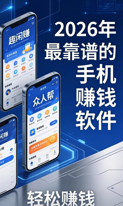 2026年最靠谱的手机赚钱软件有哪些？通过这些app能轻松赚钱