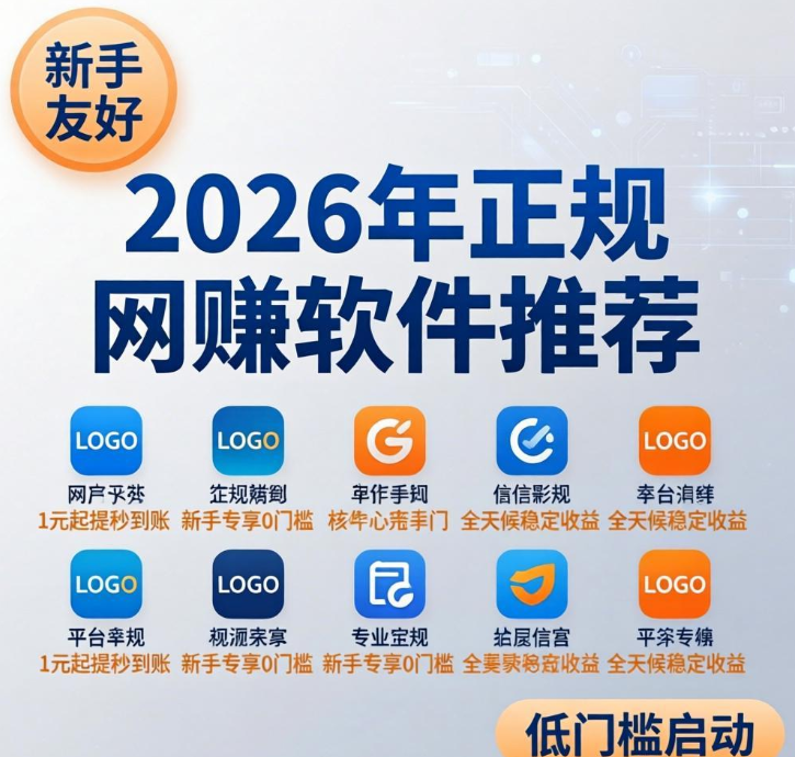 新手友好!这些正规网赚软件1元起提秒到账 新手友好!这些正规网赚软件1元起提秒到账