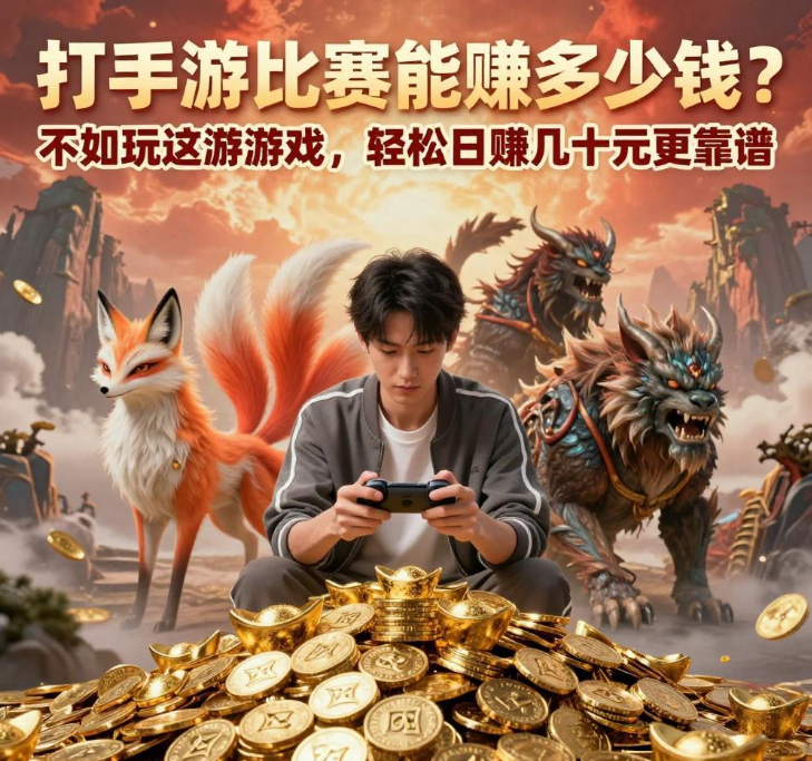 打手游比赛能赚多少钱？不如玩这款游戏，轻松日赚几十元更靠谱