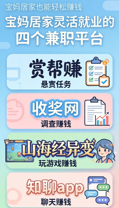 宝妈居家灵活就业岗位:这 4 个兼职零成本、时间自由,轻松赚零花钱 宝妈居家灵活就业岗位:这 4 个兼职零成本、时间自由,轻松赚零花钱