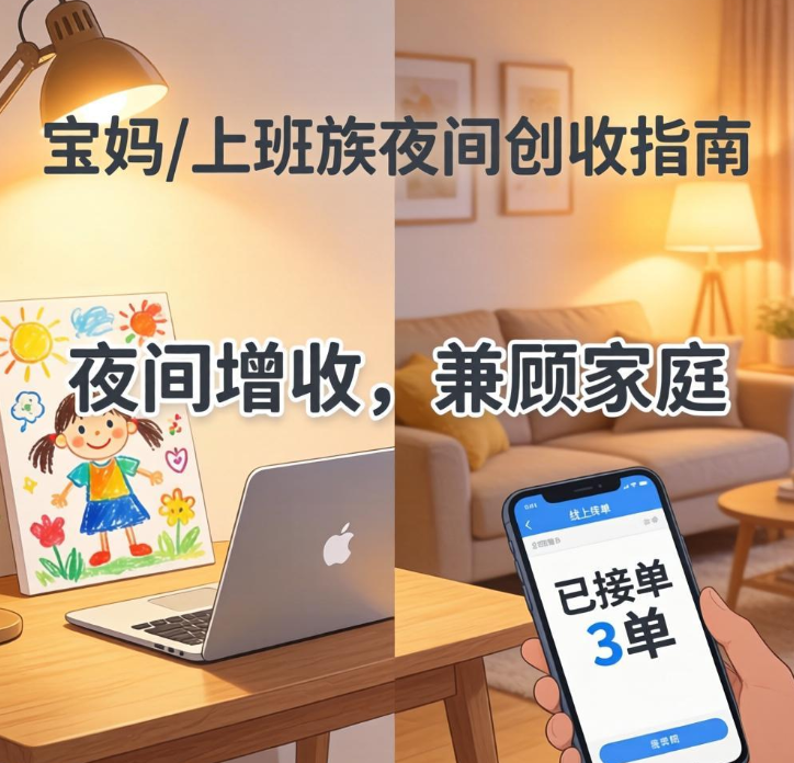 宝妈/上班族夜间创收指南，兼顾家庭与收入的灵活选择
