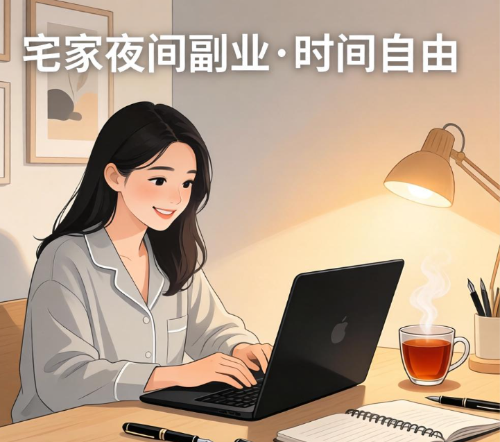 居家兼职：宅家就能做的夜间副业，不扰家人、时间自由的赚钱方式