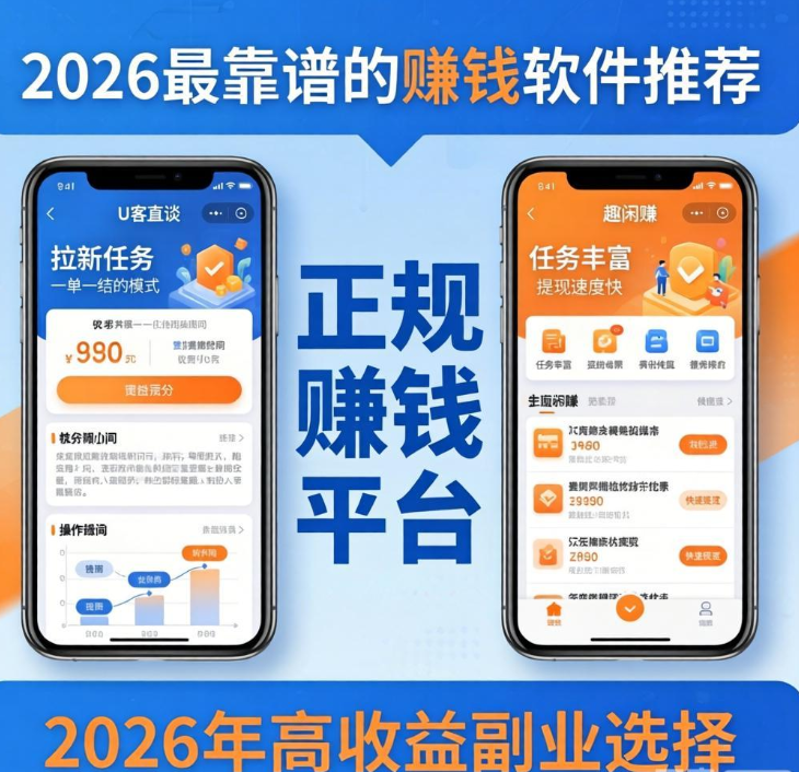 2026最靠谱的赚钱软件推荐，这四个都相当的正规赚钱
