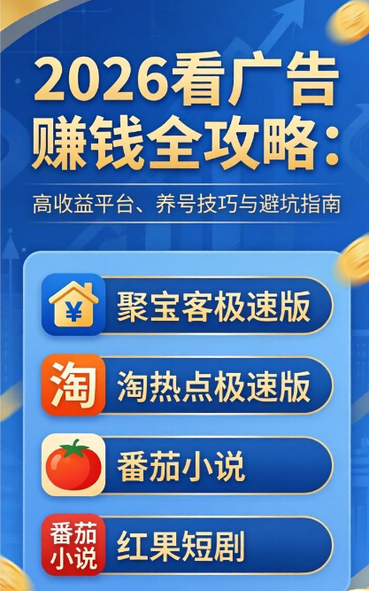 2026看广告赚钱全攻略：高收益平台、养号技巧与避坑指南