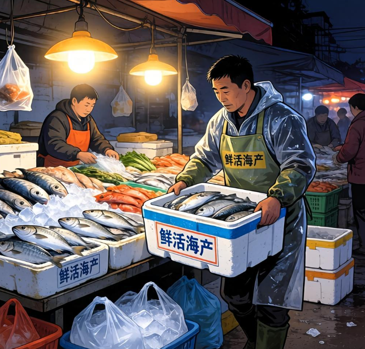 菜市场海鲜摊的暴利密码：凌晨3点拿货，日赚2000+