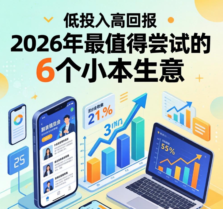 低投入高回报！2026年最值得尝试的6个小本生意