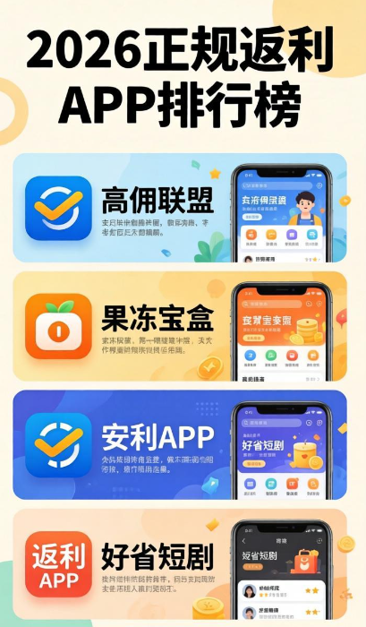 2026正规返利APP排行榜，这四款绝对是最好的返利软件