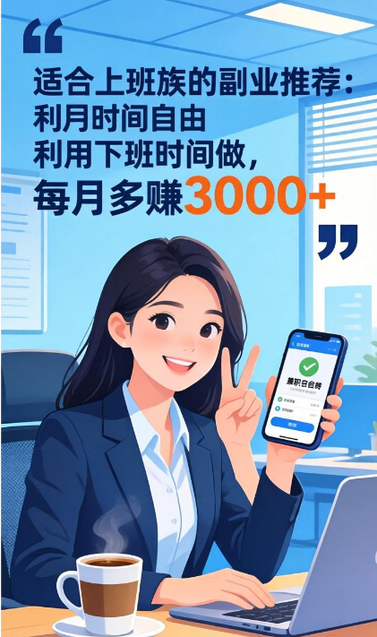 适合上班族的副业推荐：利用下班时间做，每月多赚3000+