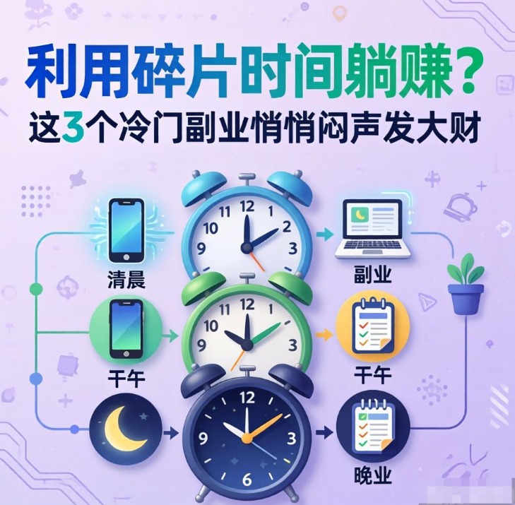 利用碎片时间躺赚？这 3 个冷门副业悄悄闷声发大财