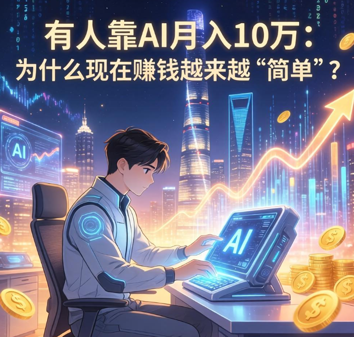 有人靠AI月入10万：为什么现在赚钱越来越“简单”？