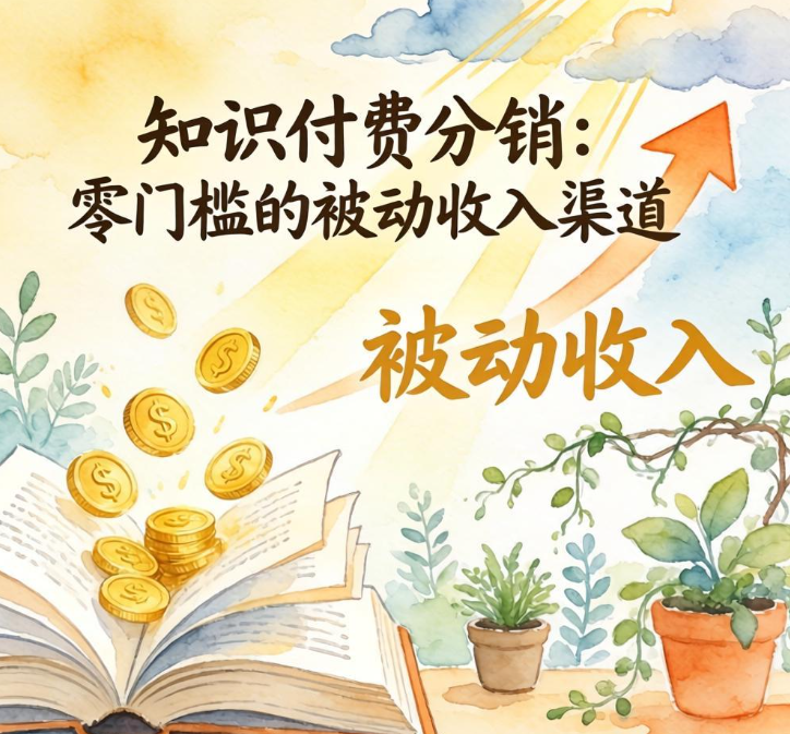 知识付费分销：零门槛的被动收入渠道
