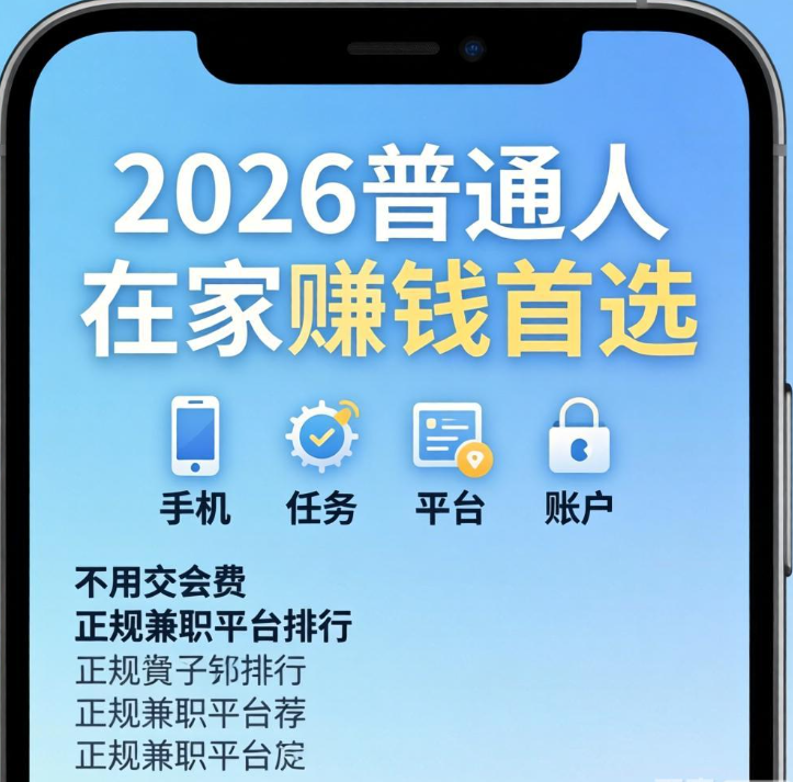 不用交会费！手机正规兼职平台排行，2026普通人在家赚钱首选