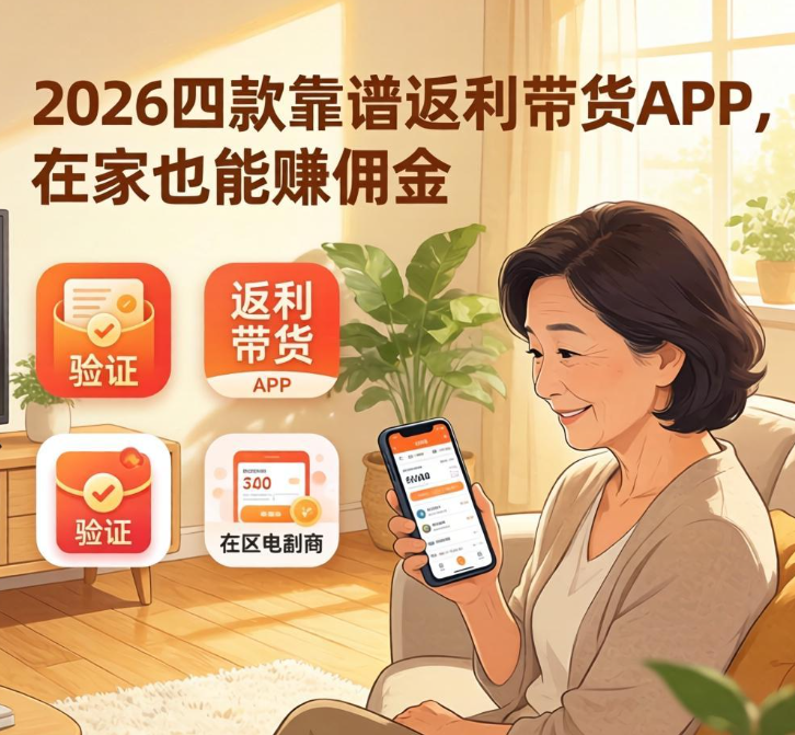 普通人怎么做社区电商副业？2026四款靠谱返利带货APP，在家也能赚佣金