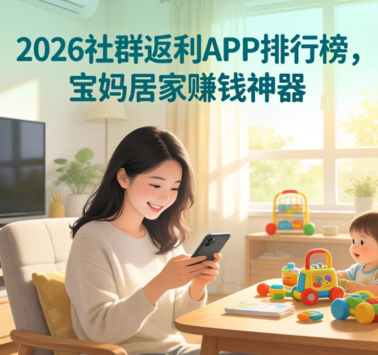 不用囤货零成本副业!2026社群返利APP排行榜,宝妈居家赚钱神器 不用囤货零成本副业!2026社群返利APP排行榜,宝妈居家赚钱神器
