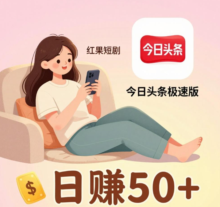 看剧也能赚钱！红果短剧 + 今日头条极速版，每天边娱乐边赚 50+