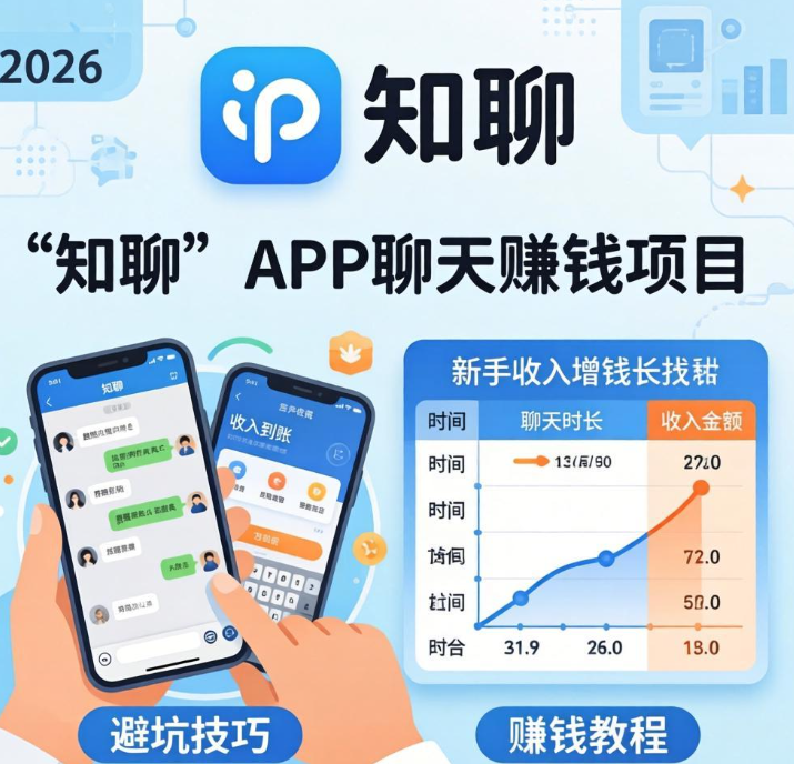 2026知聊app新手赚钱教程！聊天怎么赚更多？避坑技巧分享