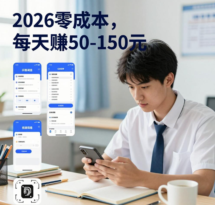 学生党手机兼职赚钱方法，2026 零成本，每天赚 50–150 元