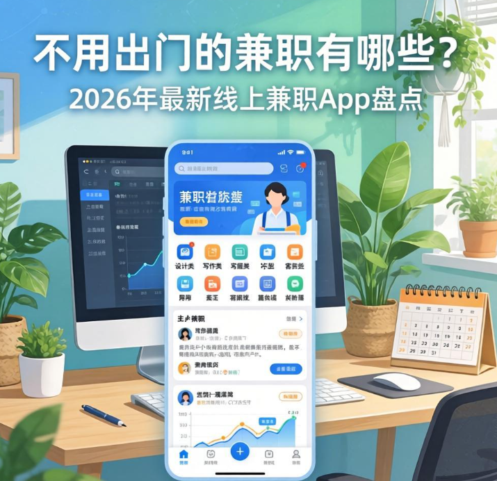 不用出门的兼职有哪些？2026年最新线上兼职App盘点