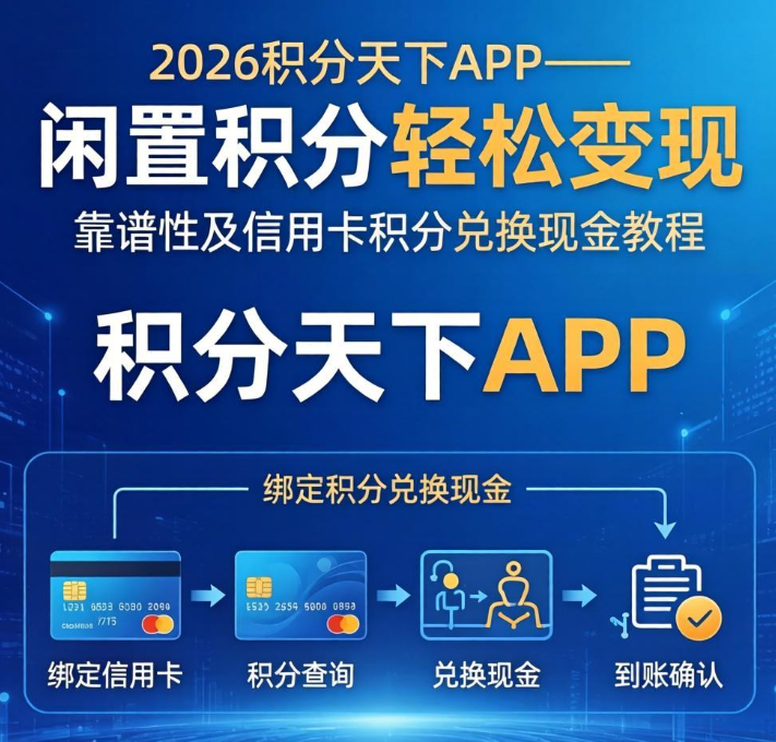 2026积分天下APP靠谱吗？信用卡积分兑换现金教程，闲置积分轻松变现