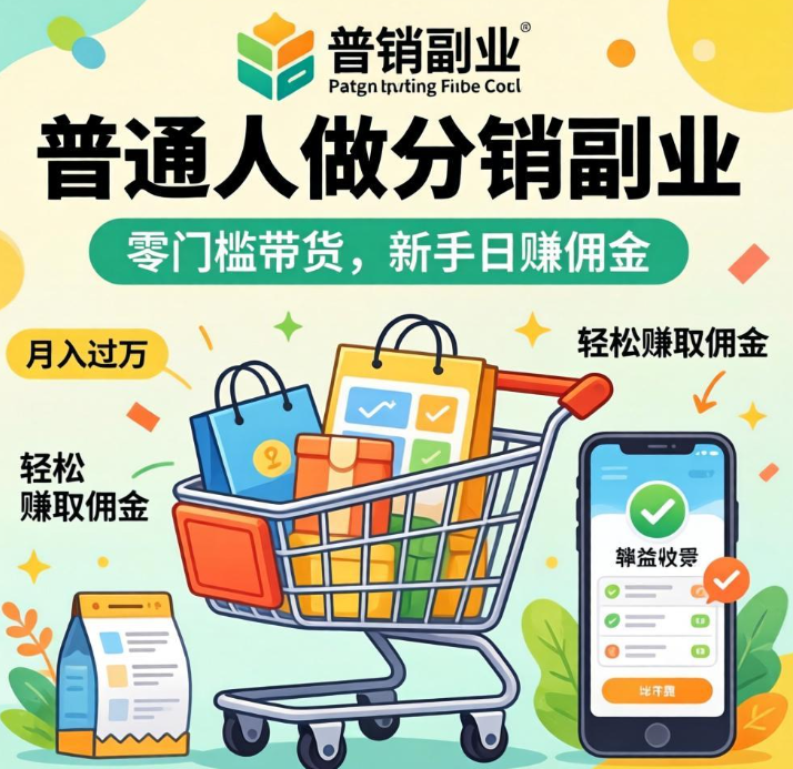 普通人怎么做分销副业？零门槛带货，新手每天稳定赚佣金