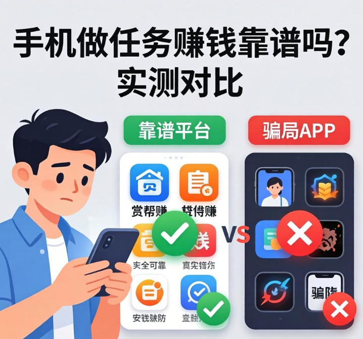 手机做任务赚钱真的靠谱吗?高收益悬赏APP实测 手机做任务赚钱真的靠谱吗?高收益悬赏APP实测